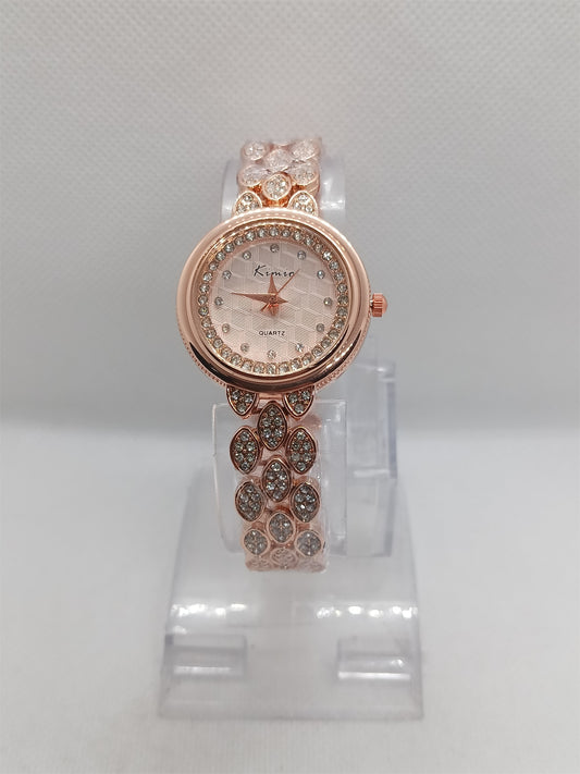 Rose Gold Crystal Chain Ladies Watch