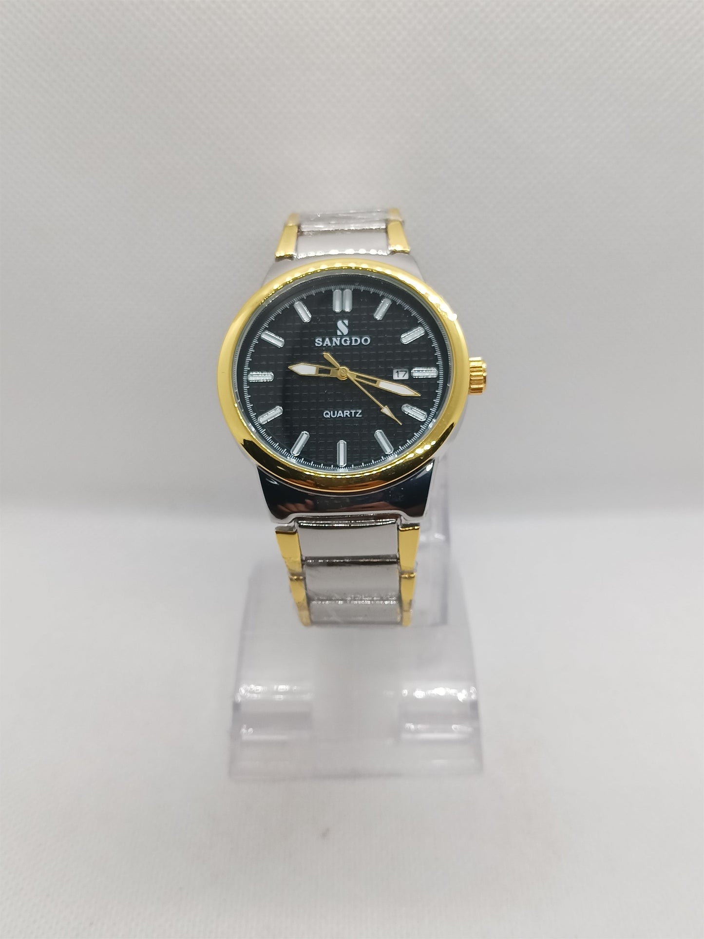 Black Dial Two-Tone Stainless Steel Men's Watch