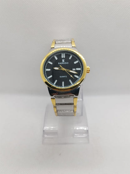 Black Dial Two-Tone Stainless Steel Men's Watch