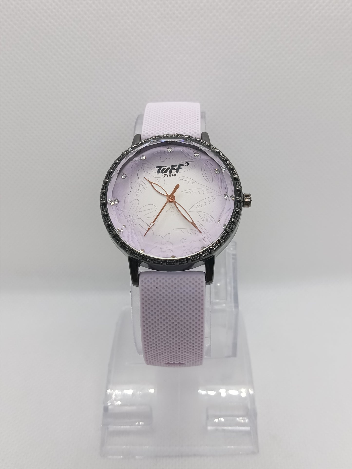 Lavender Floral Dial Modern Watch