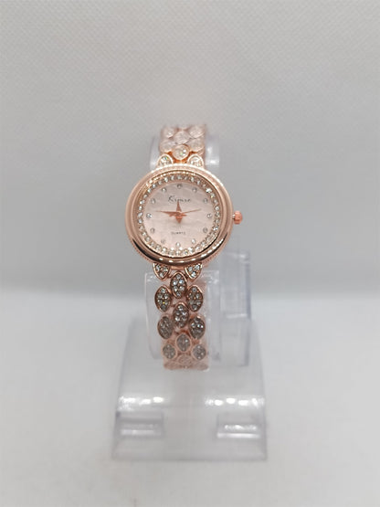 Rose Gold Crystal Chain Ladies Watch