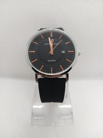 Black Dial Minimal Men's Watch with Magnetic Strap