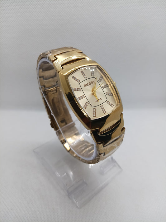 Luxury Gold Rectangular Dial Men's Watch
