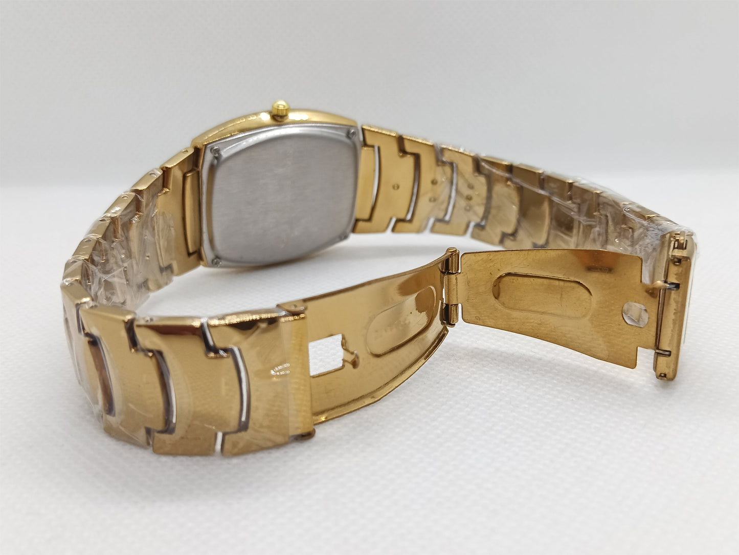 Luxury Gold Rectangular Dial Men's Watch