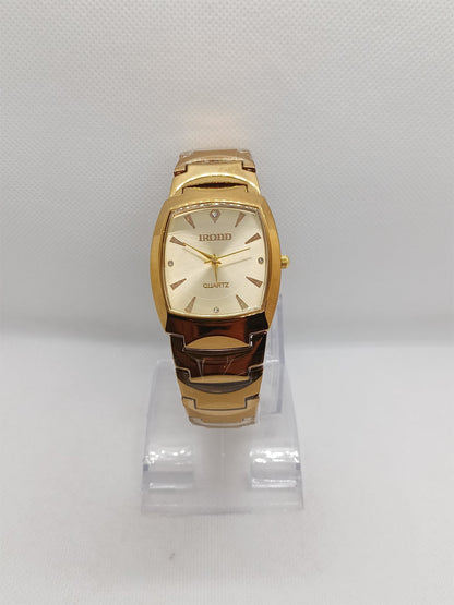 Classic Gold Rectangular Stainless Steel Men's Watch