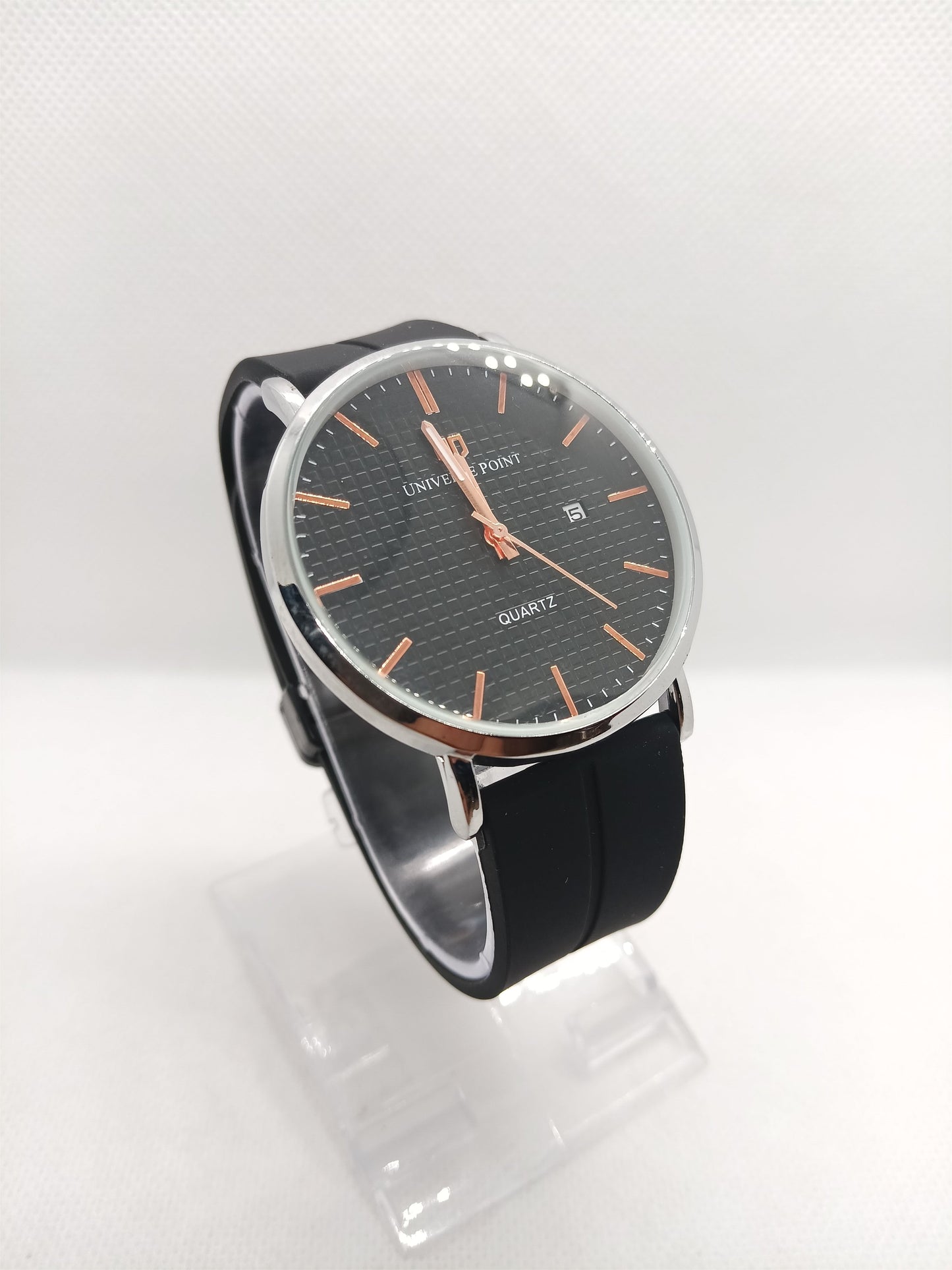 Black Dial Minimal Men's Watch with Magnetic Strap
