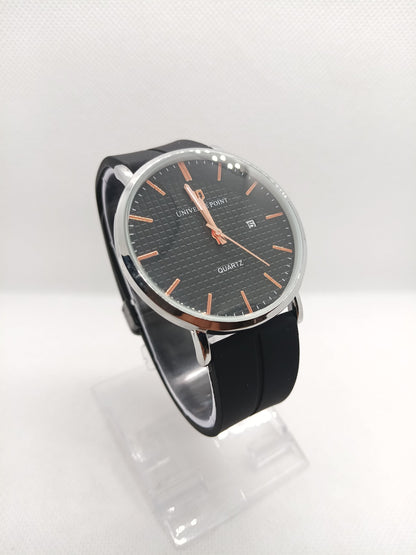 Black Dial Minimal Men's Watch with Magnetic Strap