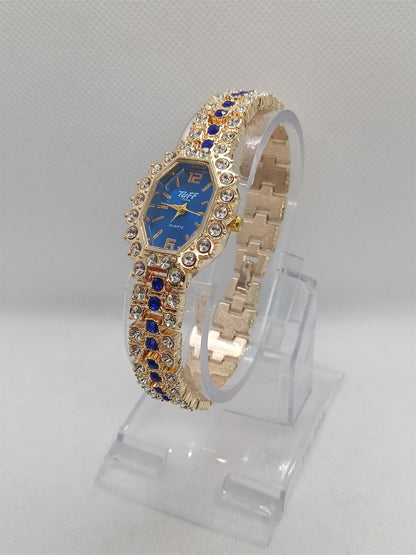 Royal Blue Elegance Bracelet Watch — Gold Edition