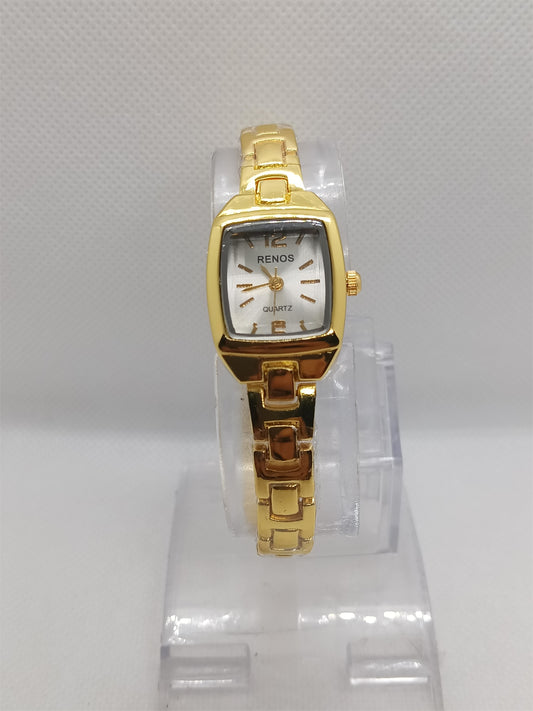 Premium Gold Rectangular Ladies Chain Watch