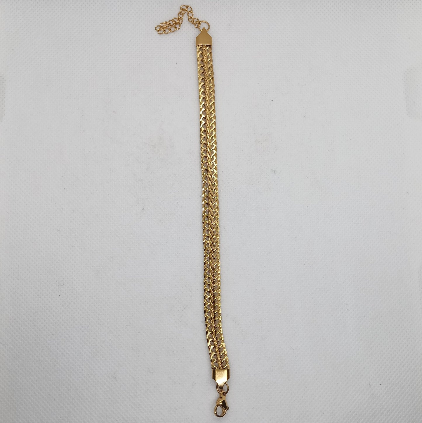Dual Tone Rope Chain Bracelet