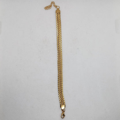 Dual Tone Rope Chain Bracelet