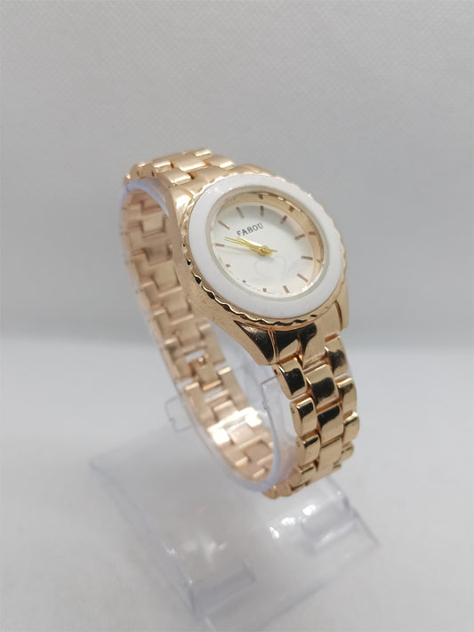 Minimal Gold Dial Ladies Chain Watch