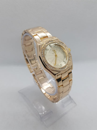 Ladies’ Gold Chain Watch with Champagne Dial
