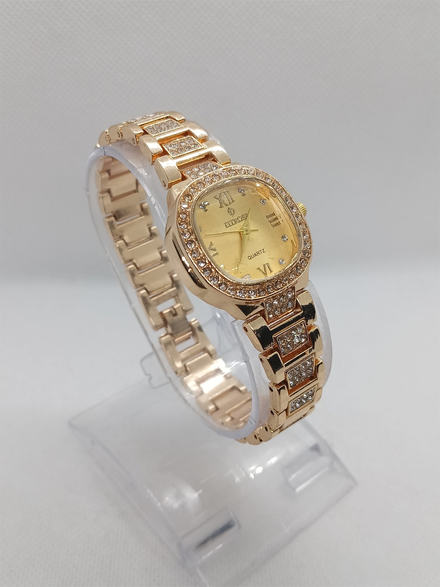 Ladies’ Gold Chain Watch with Gold Dial