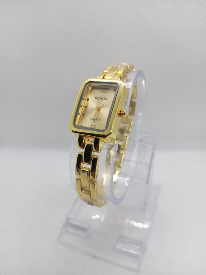 Classic Gold Rectangular Ladies Watch