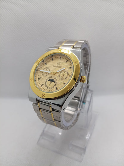 Luxury Gold Dial Two-Tone Stainless Steel Men's Watch
