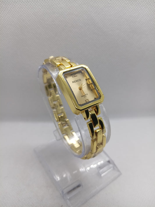 Classic Gold Rectangular Ladies Watch