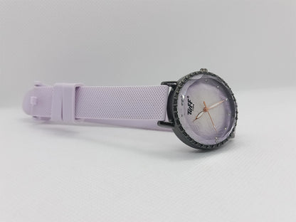 Lavender Floral Dial Modern Watch