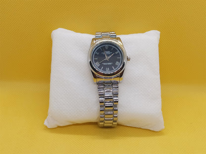 Royal Crown Two-Tone Women’s Watch – Blue Dial with Gold & Silver Strap