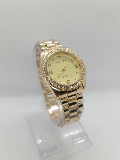 Golden Dial with Polished Stainless-Steel Strap