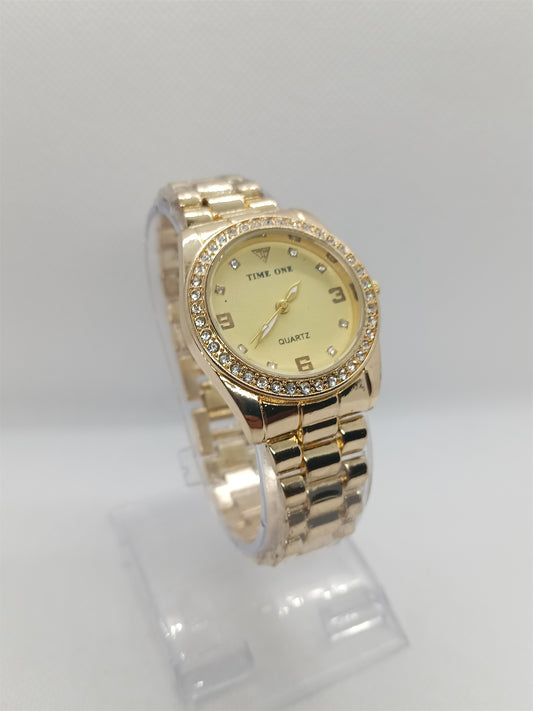 Golden Dial with Polished Stainless-Steel Strap