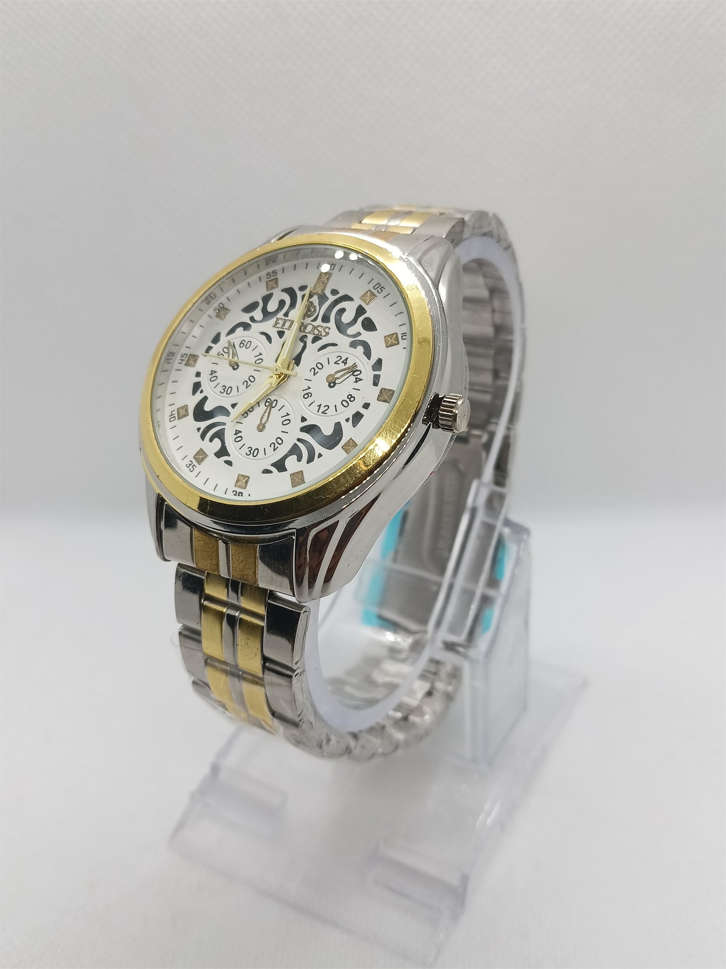 Men’s Two-Tone Steel Watch – Gold & Silver Elegant Design