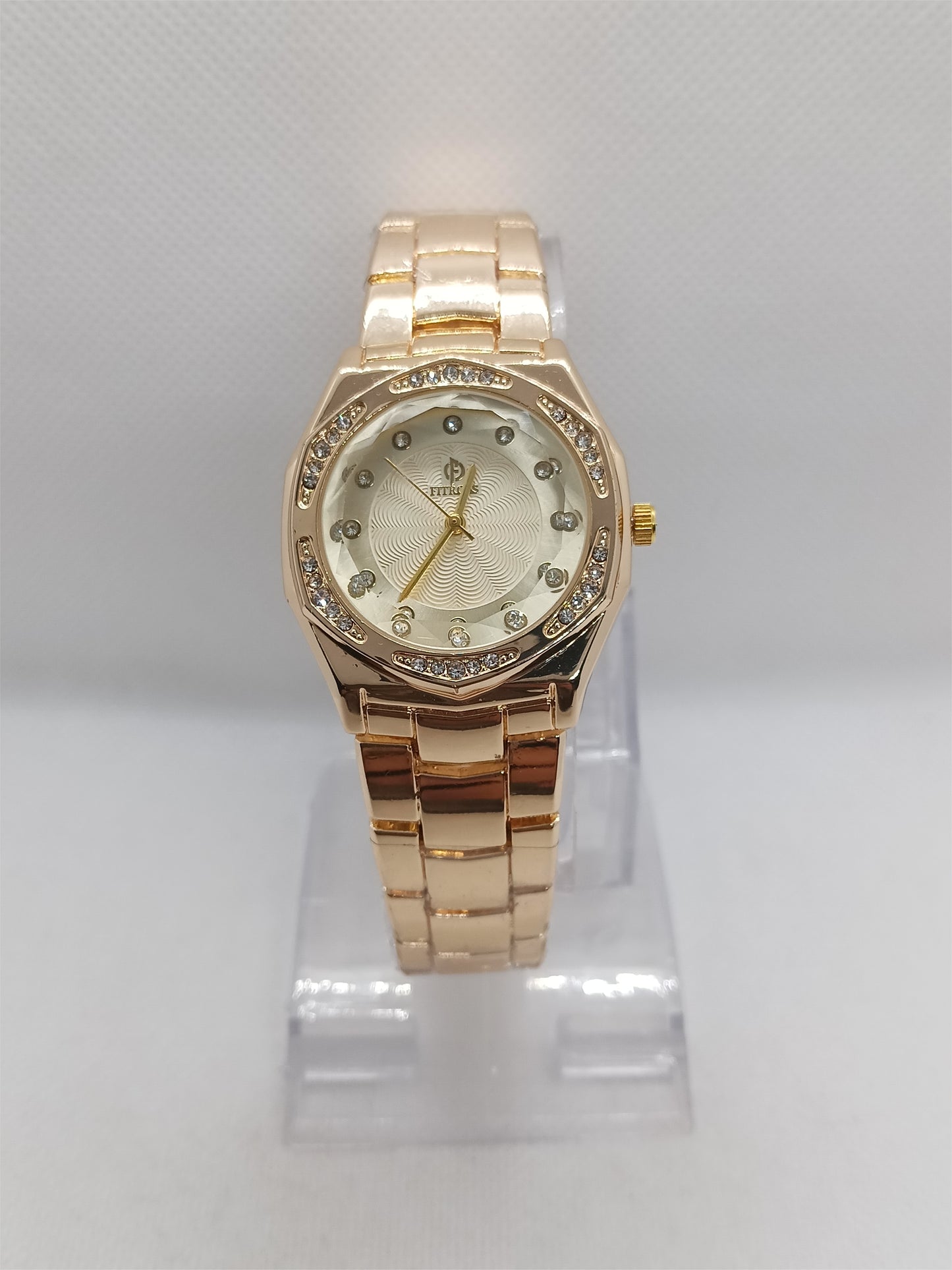 Ladies’ Gold Chain Watch with Champagne Dial