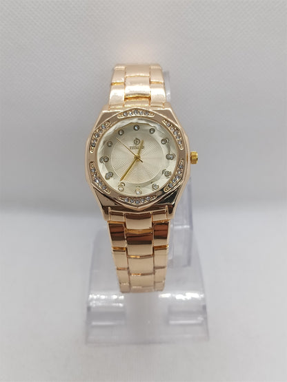 Ladies’ Gold Chain Watch with Champagne Dial