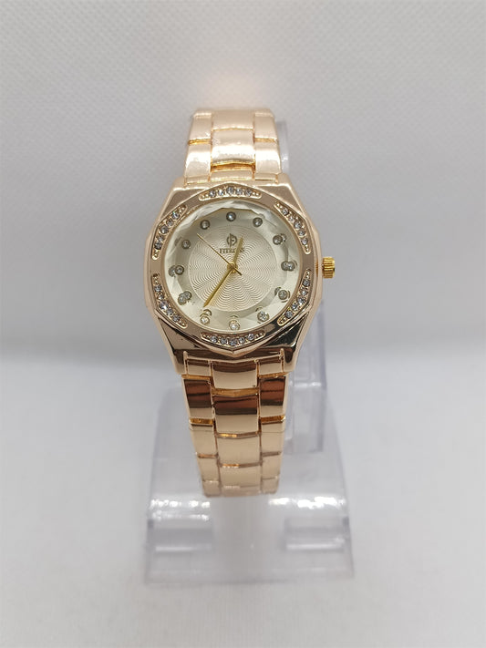 Ladies’ Gold Chain Watch with Champagne Dial