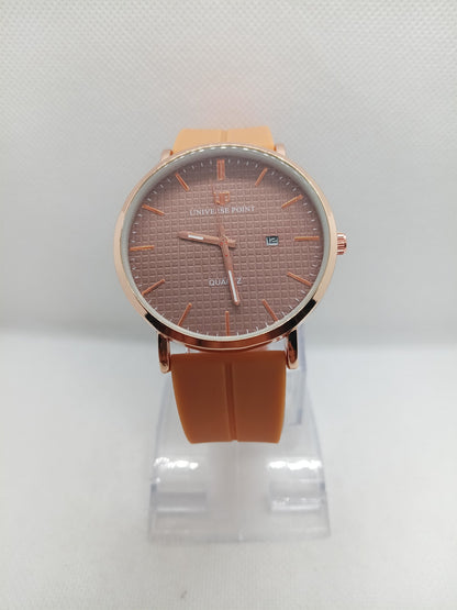 Brown Dial Tan Strap Minimal Men's Watch