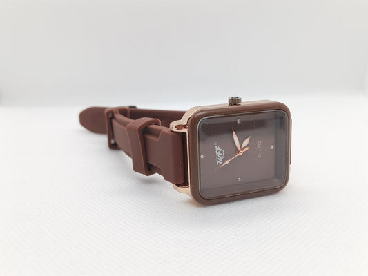 Cocoa Square Dial Minimal Watch