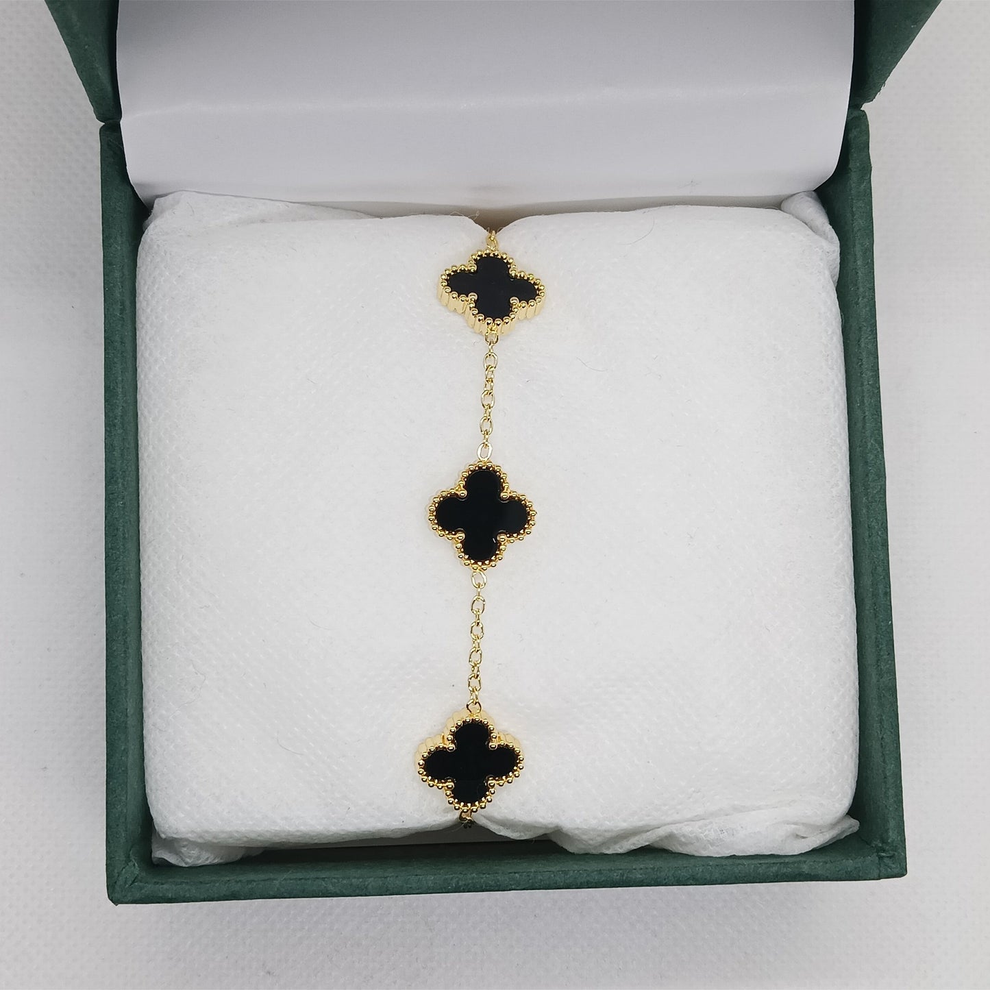 Black Clover Gold Chain Bracelet