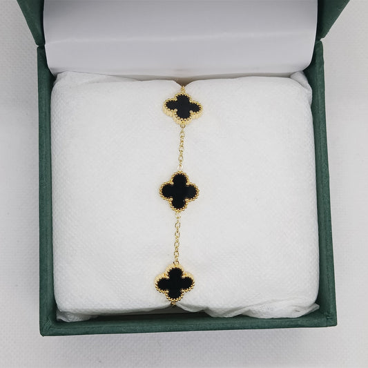 Black Clover Gold Chain Bracelet
