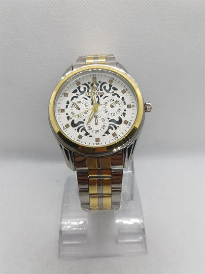 Men’s Two-Tone Steel Watch – Gold & Silver Elegant Design
