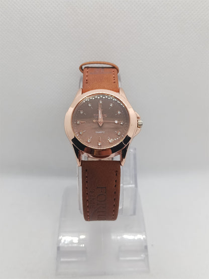 Brown Ladies Watch – Brown Dial with Stone Markers