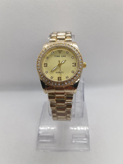 Golden Dial with Polished Stainless-Steel Strap