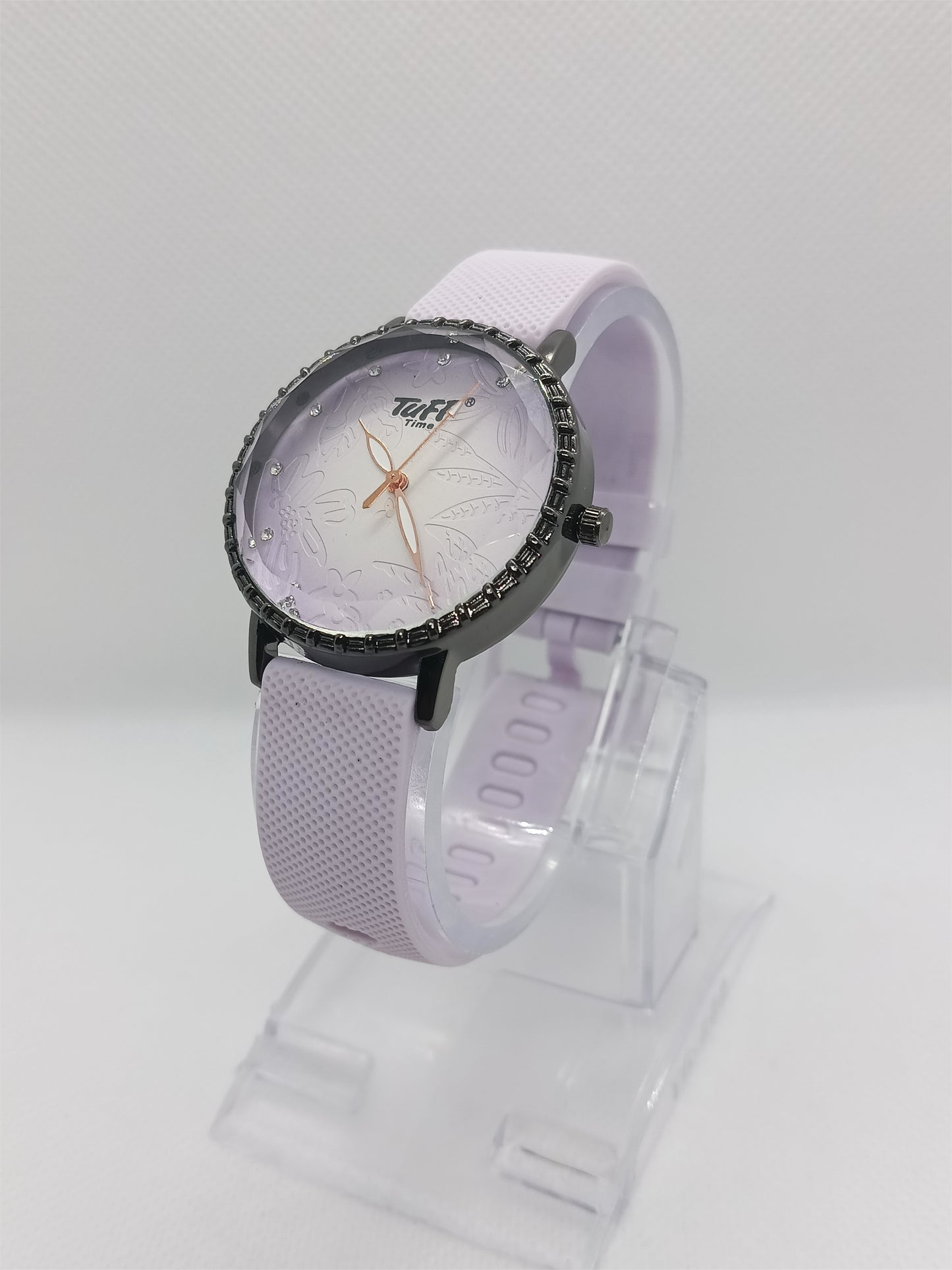 Lavender Floral Dial Modern Watch