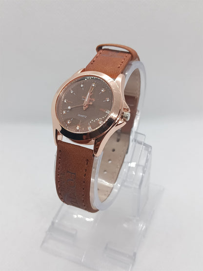 Brown Ladies Watch – Brown Dial with Stone Markers