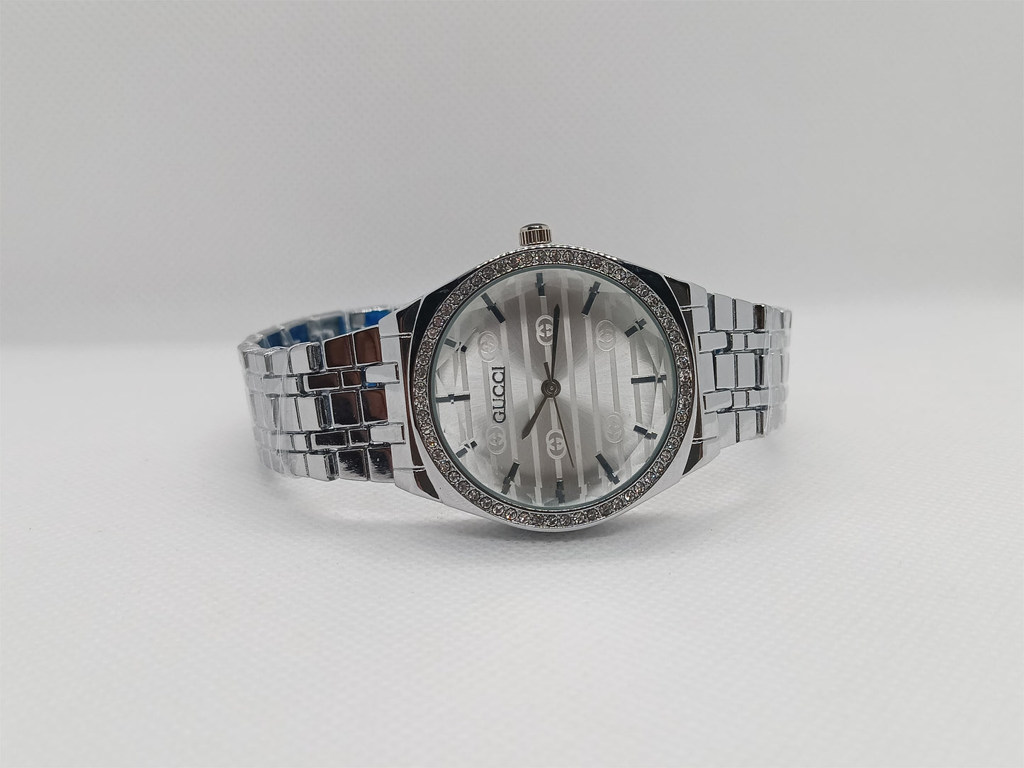 Silver Radiance Crystal Dial Ladies Watch