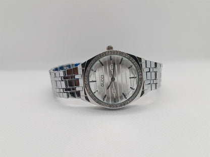 Silver Radiance Crystal Dial Ladies Watch