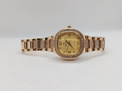 Ladies’ Gold Chain Watch with Gold Dial