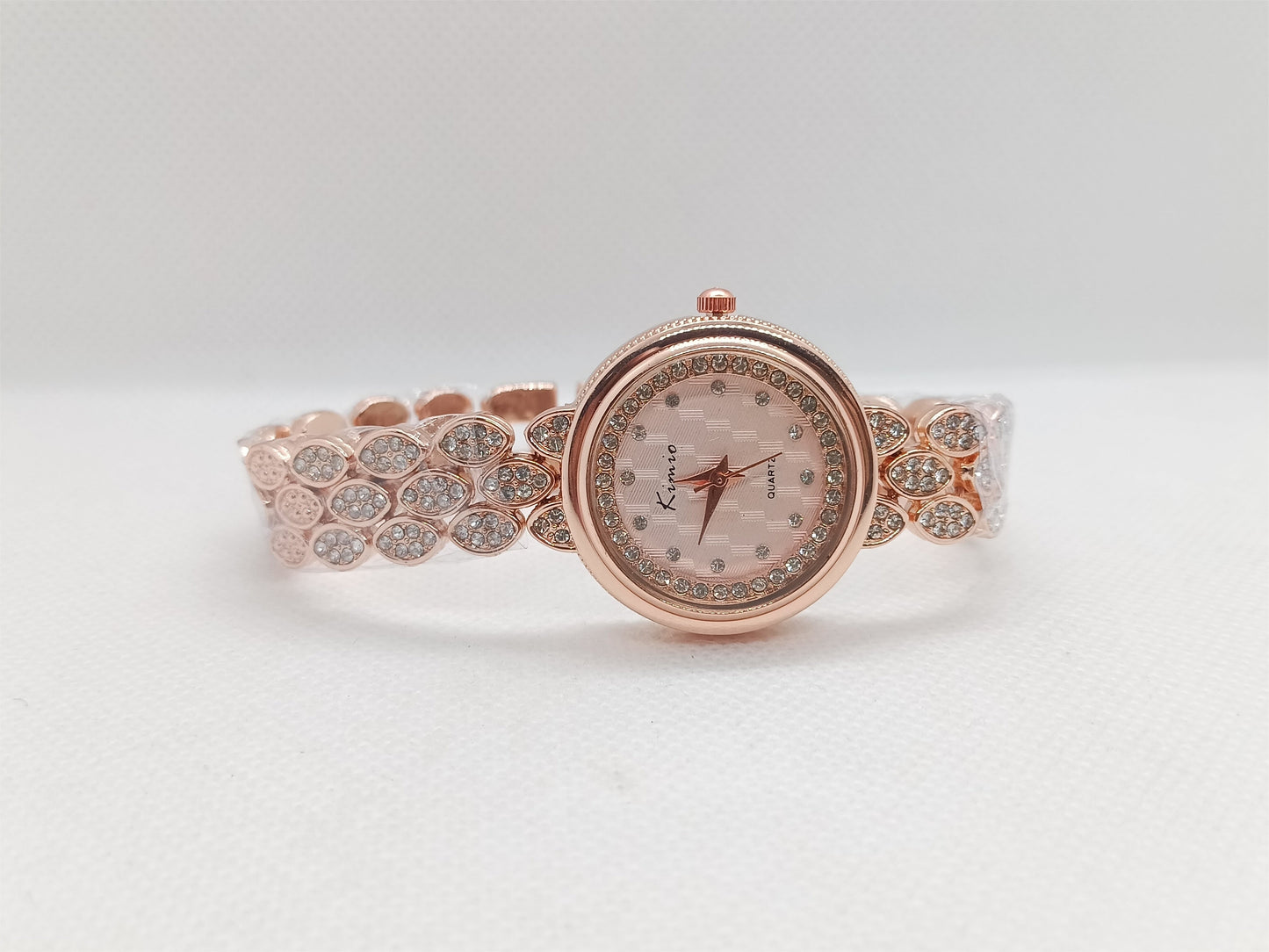 Rose Gold Crystal Chain Ladies Watch