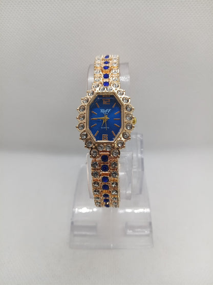Royal Blue Elegance Bracelet Watch — Gold Edition