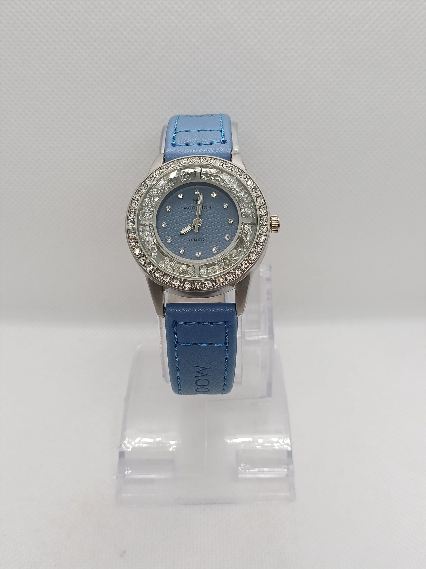 Blue Dial Stone Bezel Ladies Watch